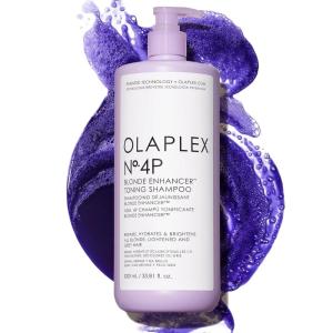 imageOlaplex N4P Blonde Enhancer Purple Toning Shampoo Repairs Hydrates ampamp Brightens All Blonde Lightened ampamp Grey Hair 1 Liter
