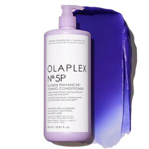 imageOlaplex N5P Blonde Enhancer Purple Toning Conditioner Repairs Hydrates ampamp Brightens All Blonde Lightened ampamp Grey Hair 1 Liter