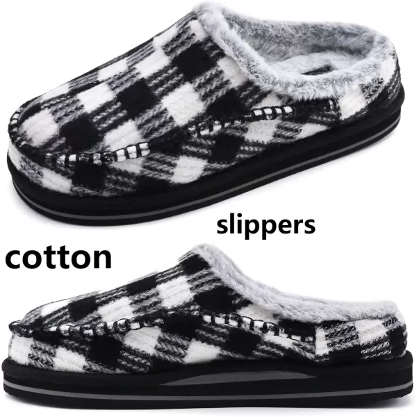 KuaiLu Mens Memory Foam Clog Slippers Comfy Handmade Stitch Microsuede Slip-on House Shoes With Arch Support Warm Faux Fur Lined Rubber Sole Indoor Outdoor