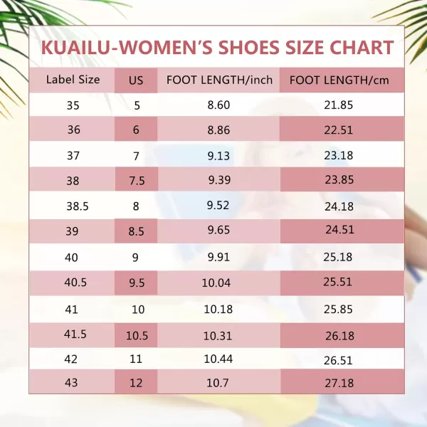 KuaiLu Women's Non-Slip Casual Flip Flop Thong Sandals