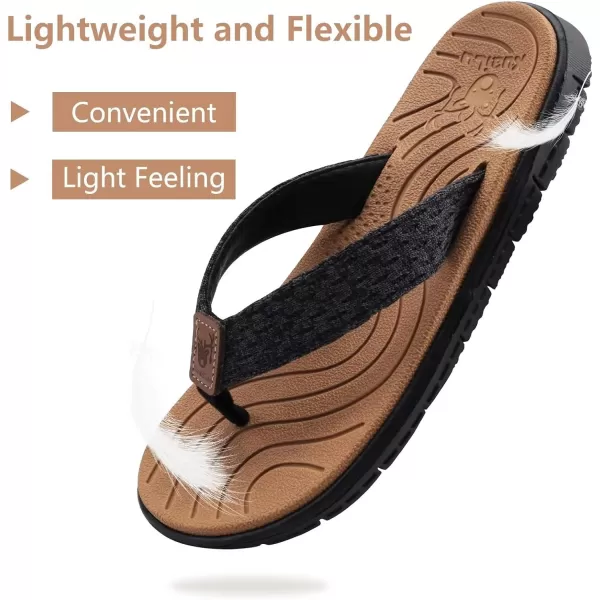KuaiLu Women's Non-Slip Casual Flip Flop Thong Sandals
