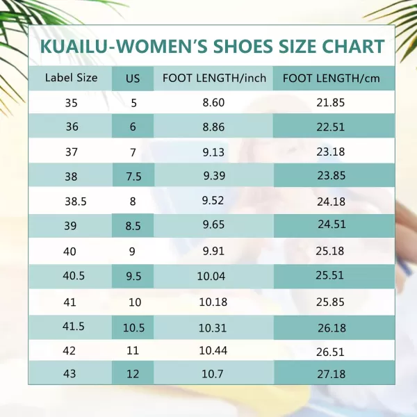 KuaiLu Women's Non-Slip Casual Flip Flop Thong Sandals