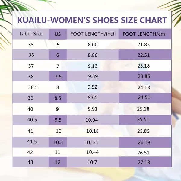 KuaiLu Women's Non-Slip Casual Flip Flop Thong Sandals