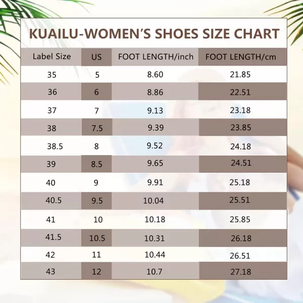 KuaiLu Women's Non-Slip Casual Flip Flop Thong Sandals