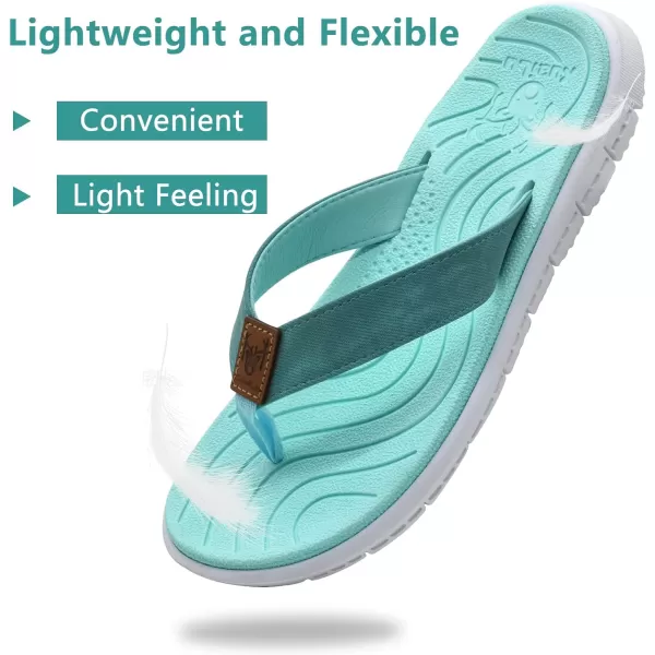 KuaiLu Women's Non-Slip Casual Flip Flop Thong Sandals