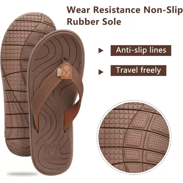 KuaiLu Women's Non-Slip Casual Flip Flop Thong Sandals