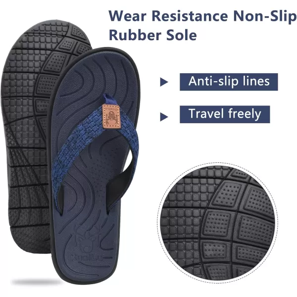 KuaiLu Women's Non-Slip Casual Flip Flop Thong Sandals