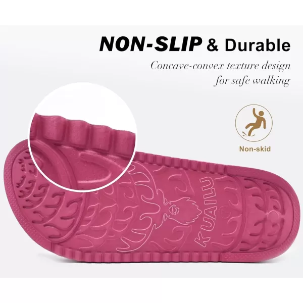 KuaiLu Womens Platform Slipper with Arch Support Soft Cushion Faux Fur Sandals Open Toe House Slipper Fluffy Slides Indoor Outdoor,6~12
