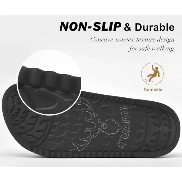 KuaiLu Womens Platform Slipper with Arch Support Soft Cushion Faux Fur Sandals Open Toe House Slipper Fluffy Slides Indoor Outdoor,6~12
