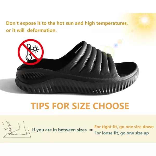 KuaiLu Womens Recovery Sandals With Comfortable Plantar Fasciitis Support,Ladies Orthotic Open Toe Sport Slides Thick Cushion Reduces Stress on Feet,Joints &amp; Back Post-Exercise