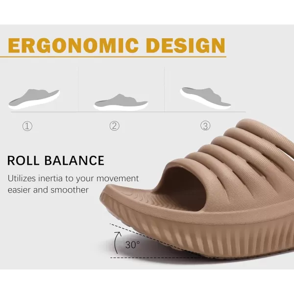 KuaiLu Womens Recovery Sandals With Comfortable Plantar Fasciitis Support,Ladies Orthotic Open Toe Sport Slides Thick Cushion Reduces Stress on Feet,Joints &amp; Back Post-Exercise