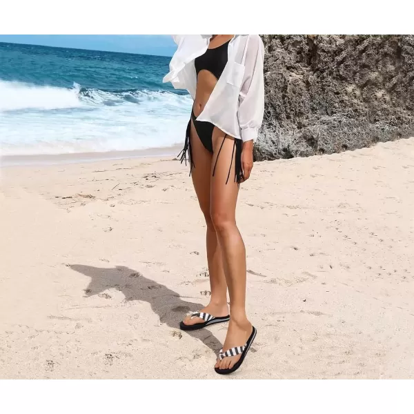 KuaiLu Women's Yoga Foam Flip Flops with Arch Support Thong Sandals Non-Slip