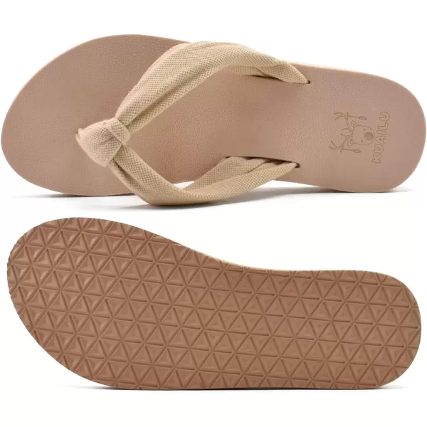 KuaiLu Women's Yoga Foam Flip Flops with Arch Support Thong Sandals Non-Slip