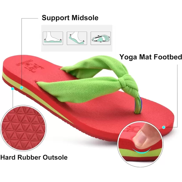 KuaiLu Women's Yoga Foam Flip Flops with Arch Support Thong Sandals Non-Slip