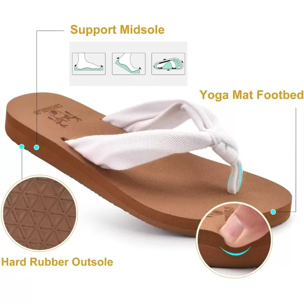 KuaiLu Women's Yoga Foam Flip Flops with Arch Support Thong Sandals Non-Slip