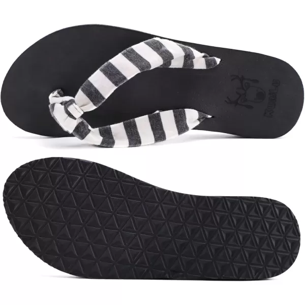 KuaiLu Women's Yoga Foam Flip Flops with Arch Support Thong Sandals Non-Slip