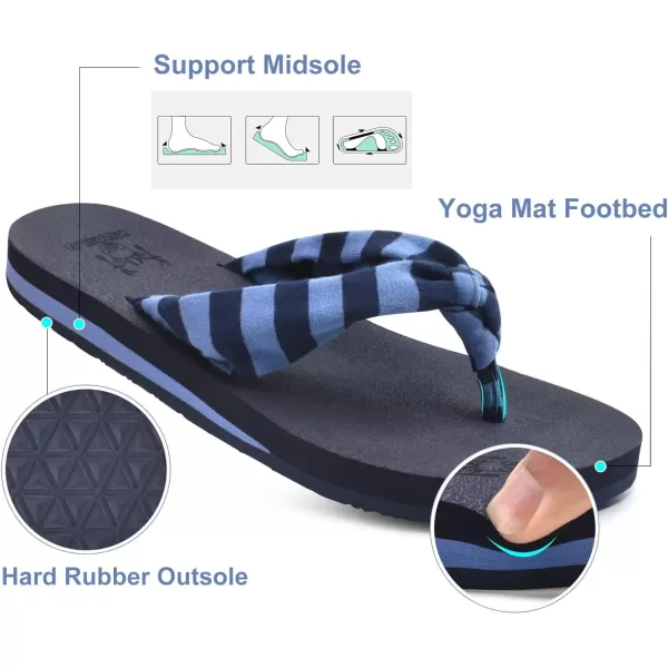 KuaiLu Women's Yoga Foam Flip Flops with Arch Support Thong Sandals Non-Slip
