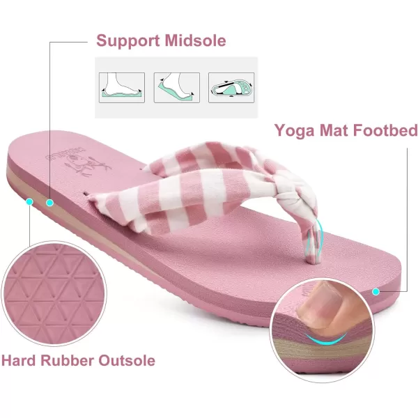 KuaiLu Women's Yoga Foam Flip Flops with Arch Support Thong Sandals Non-Slip