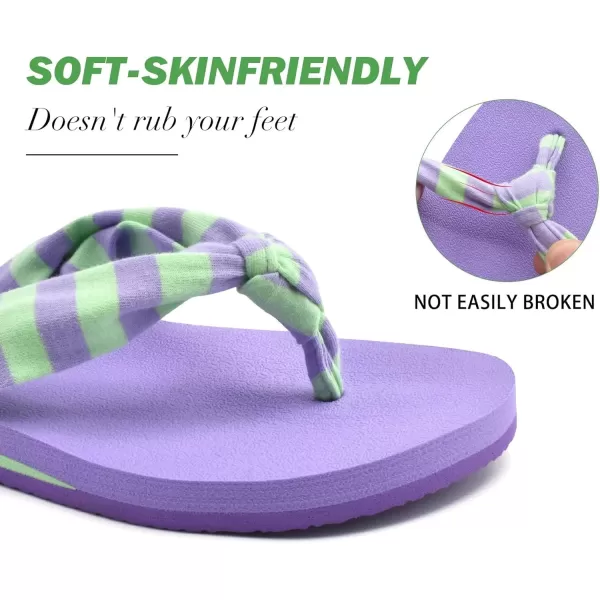 KuaiLu Women's Yoga Foam Flip Flops with Arch Support Thong Sandals Non-Slip