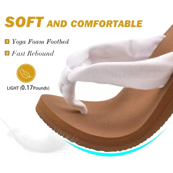 KuaiLu Women's Yoga Foam Flip Flops with Arch Support Thong Sandals Non-Slip