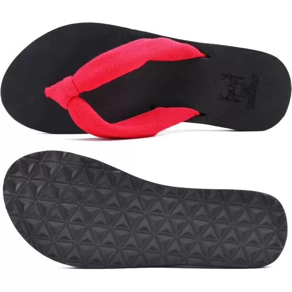 KuaiLu Women's Yoga Foam Flip Flops with Arch Support Thong Sandals Non-Slip