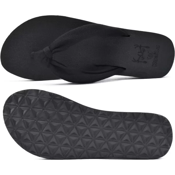 KuaiLu Women's Yoga Foam Flip Flops with Arch Support Thong Sandals Non-Slip