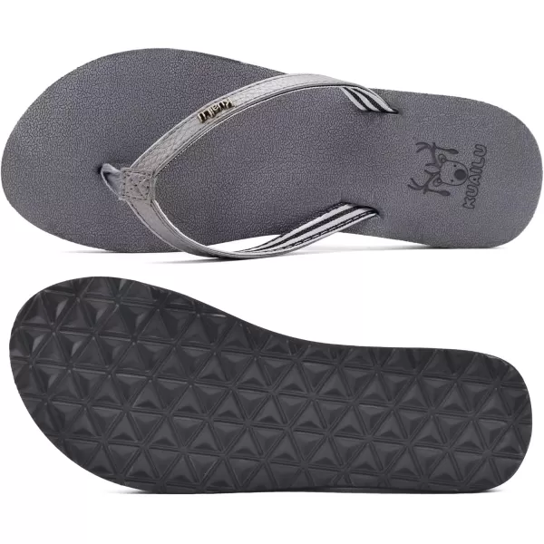 KuaiLu Women's Yoga Foam Flip Flops with Arch Support Thong Sandals Non-Slip