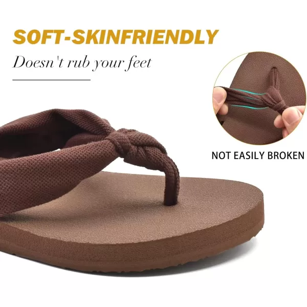 KuaiLu Women's Yoga Foam Flip Flops with Arch Support Thong Sandals Non-Slip