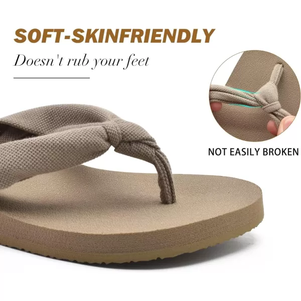 KuaiLu Women's Yoga Foam Flip Flops with Arch Support Thong Sandals Non-Slip