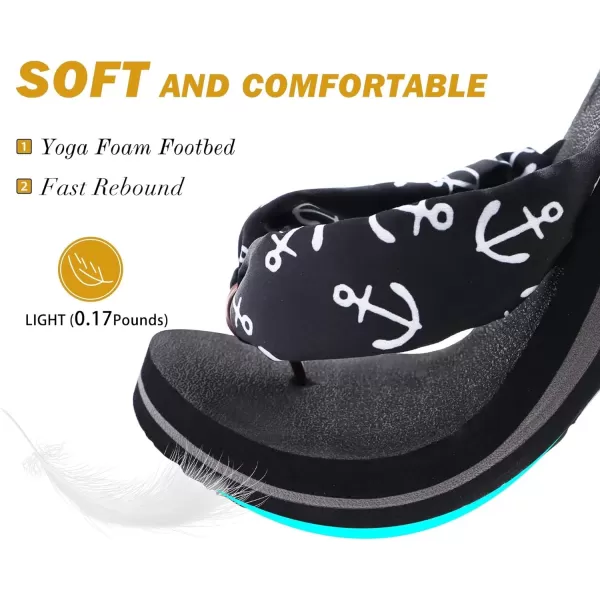 KuaiLu Women's Yoga Foam Flip Flops with Arch Support Thong Sandals Non-Slip
