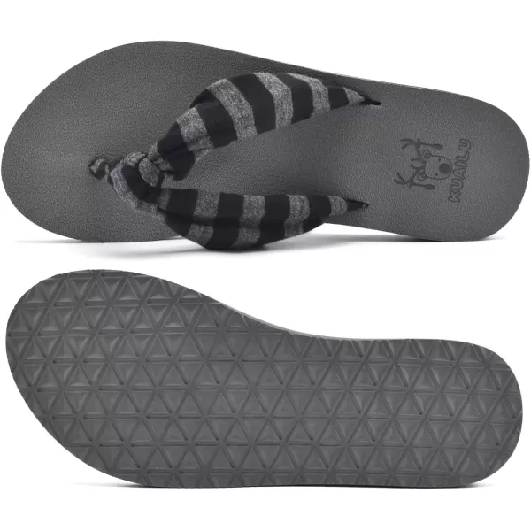 KuaiLu Women's Yoga Foam Flip Flops with Arch Support Thong Sandals Non-Slip