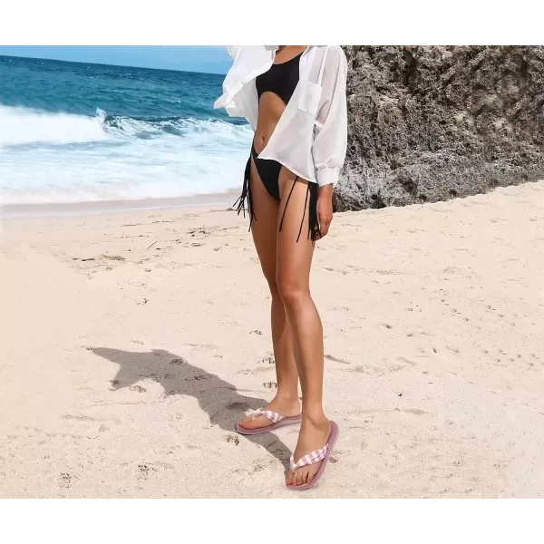 KuaiLu Women's Yoga Foam Flip Flops with Arch Support Thong Sandals Non-Slip