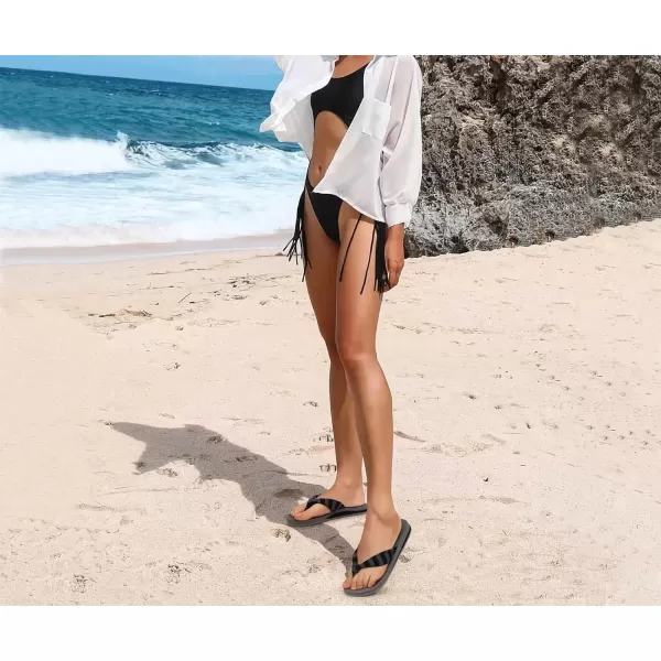 KuaiLu Women's Yoga Foam Flip Flops with Arch Support Thong Sandals Non-Slip