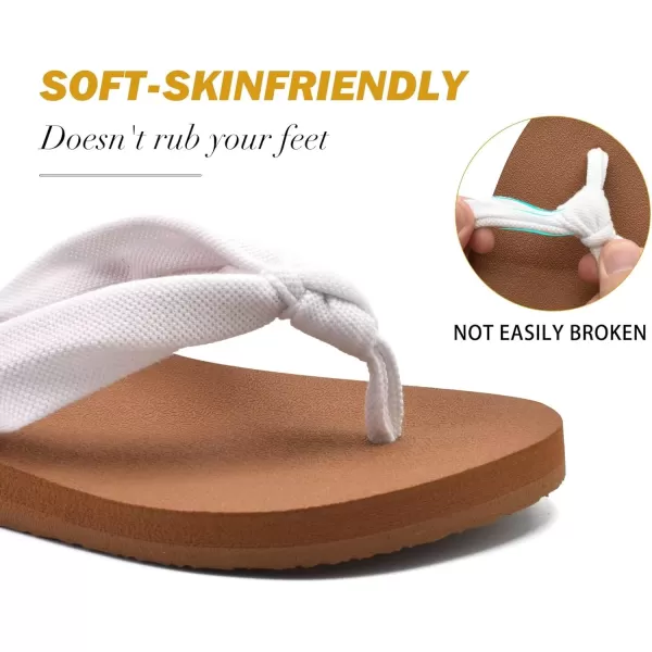 KuaiLu Women's Yoga Foam Flip Flops with Arch Support Thong Sandals Non-Slip