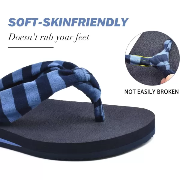 KuaiLu Women's Yoga Foam Flip Flops with Arch Support Thong Sandals Non-Slip