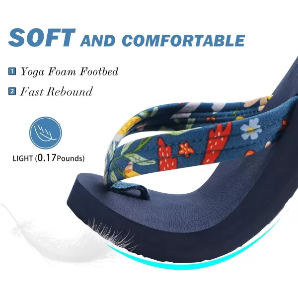 KuaiLu Women's Yoga Foam Flip Flops with Arch Support Thong Sandals Non-Slip