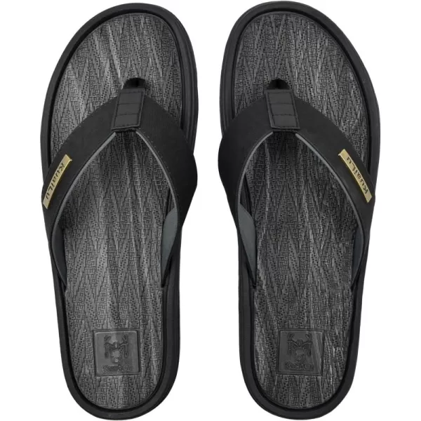 KuaiLu Mens Flip Flops Arch Support Comfortable Waterproof Open Toe Summer Beach Leather Thong Sandals Cushion Slip on Slippers