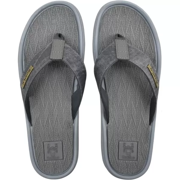 KuaiLu Mens Flip Flops Arch Support Comfortable Waterproof Open Toe Summer Beach Leather Thong Sandals Cushion Slip on Slippers