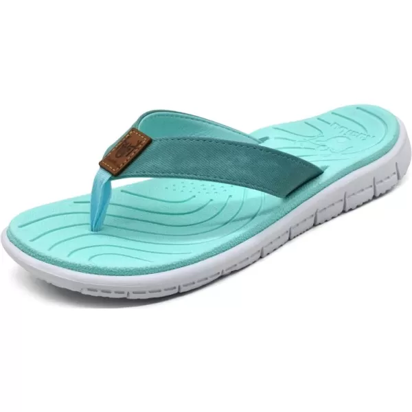 KuaiLu Women's Non-Slip Casual Flip Flop Thong Sandals
