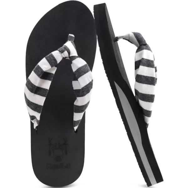 KuaiLu Women's Yoga Foam Flip Flops with Arch Support Thong Sandals Non-Slip