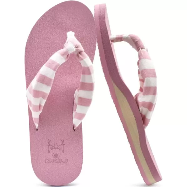 KuaiLu Women's Yoga Foam Flip Flops with Arch Support Thong Sandals Non-Slip