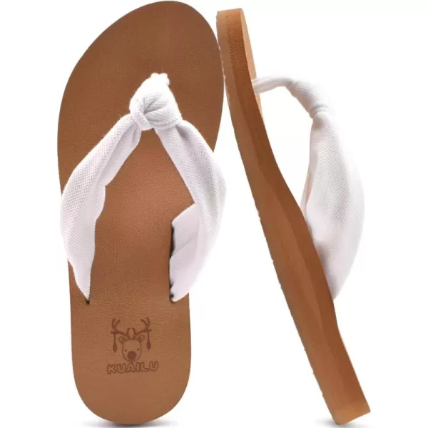KuaiLu Women's Yoga Foam Flip Flops with Arch Support Thong Sandals Non-Slip