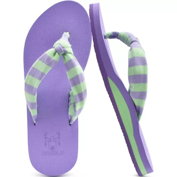 KuaiLu Women's Yoga Foam Flip Flops with Arch Support Thong Sandals Non-Slip