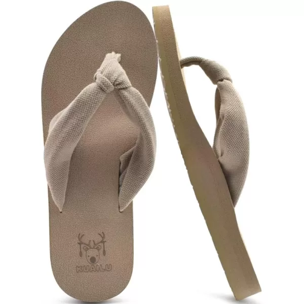 KuaiLu Women's Yoga Foam Flip Flops with Arch Support Thong Sandals Non-Slip