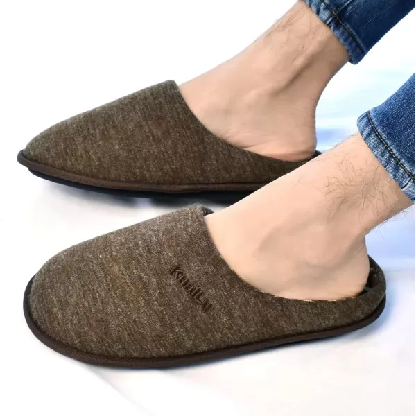 KuaiLu Mens-Comfort-Moccasin-Slip-on-Suede-House-Slippers-Memory foam-Casual-Loafers-Shoes with Arch Support
