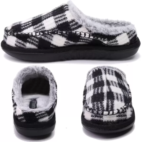 KuaiLu Womens Clog Slippers with Comfy Arch Support, Orthotic Plantar Fasciitis Memory Foam Ladies Slippers Warm Faux Fur Slip on Houes Shoes)