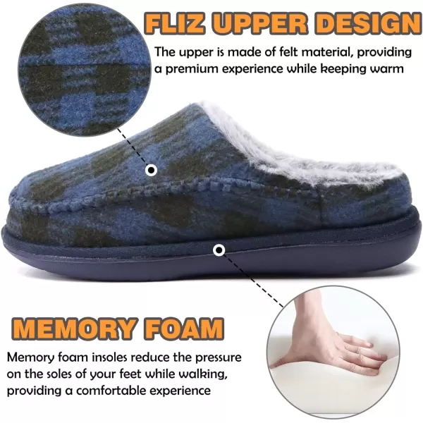 KuaiLu Womens Clog Slippers with Comfy Arch Support, Orthotic Plantar Fasciitis Memory Foam Ladies Slippers Warm Faux Fur Slip on Houes Shoes)