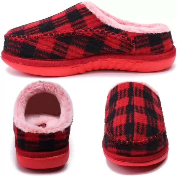 KuaiLu Womens Clog Slippers with Comfy Arch Support, Orthotic Plantar Fasciitis Memory Foam Ladies Slippers Warm Faux Fur Slip on Houes Shoes)