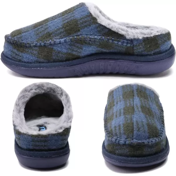 KuaiLu Womens Clog Slippers with Comfy Arch Support, Orthotic Plantar Fasciitis Memory Foam Ladies Slippers Warm Faux Fur Slip on Houes Shoes)