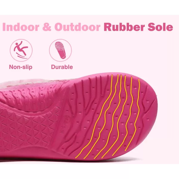 KuaiLu Womens Cozy Memory Foam Slippers, Ladies Plaid House Slippers, Comfy Arch Support Bedroom Slippers, Slip on Warm Fuzzy Lined Winter Home Shoes with Non-slip Indoor Outdoor Hard Rubber Sole)
